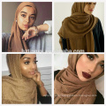 Funckly hot whosale bolha borlas muçulmanas torção lenço de algodão hijab